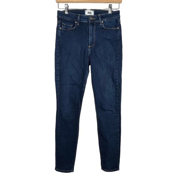 Paige Dark Wash Hoxton Ankle Skinny Jeans 27 - Picture 1 of 11